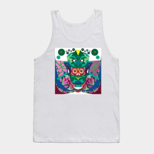 the red velvet queen in mexican jade pattern in ecopop pattern art mask Tank Top